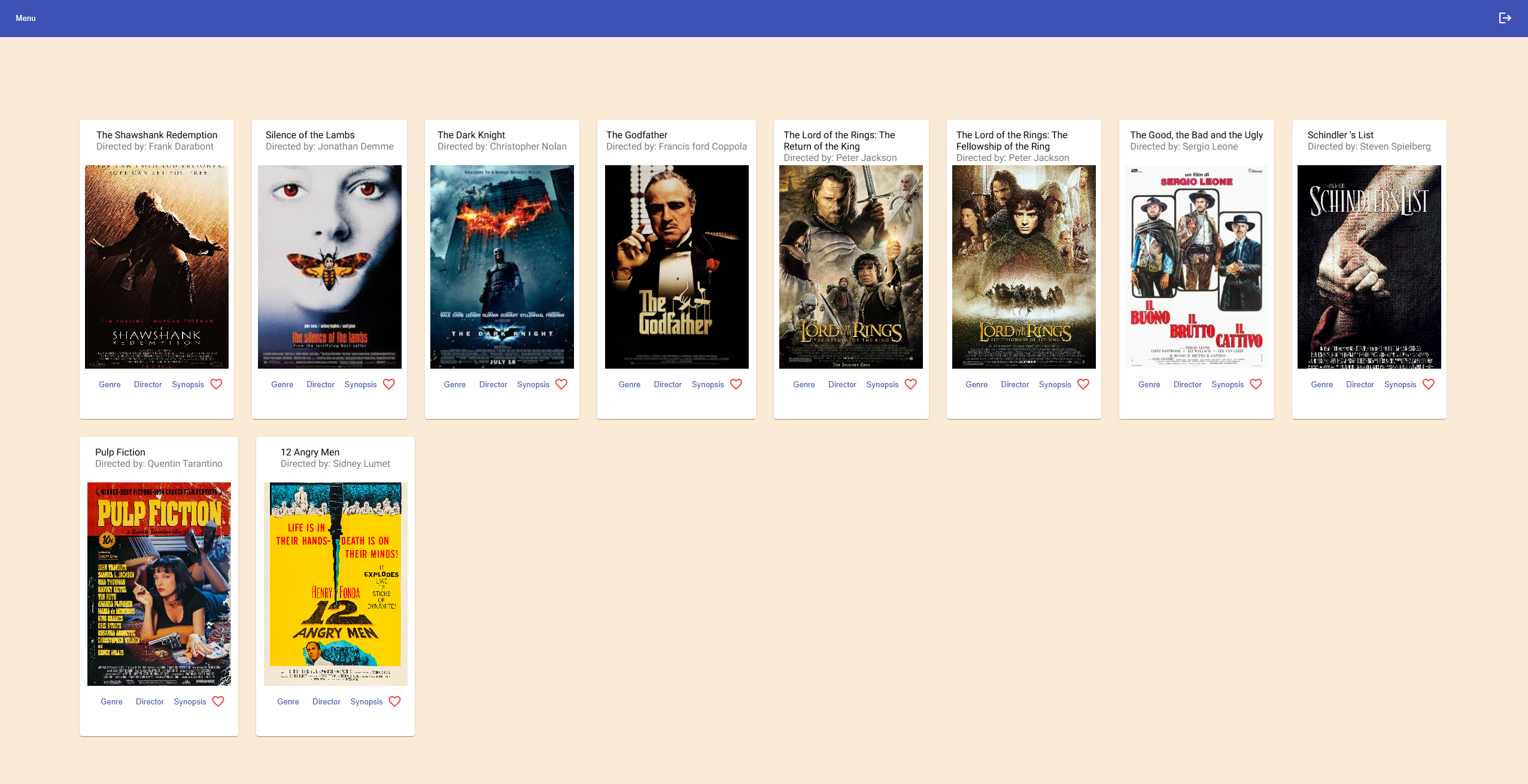 A picture of myFlix-Angular-client app