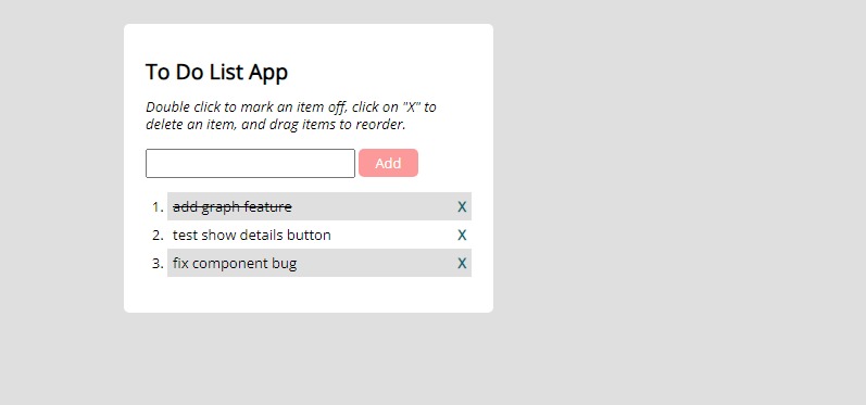 A picture of todo list app